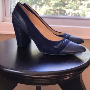 C.WONDER Beatrice navy suede pumps heels 7.5